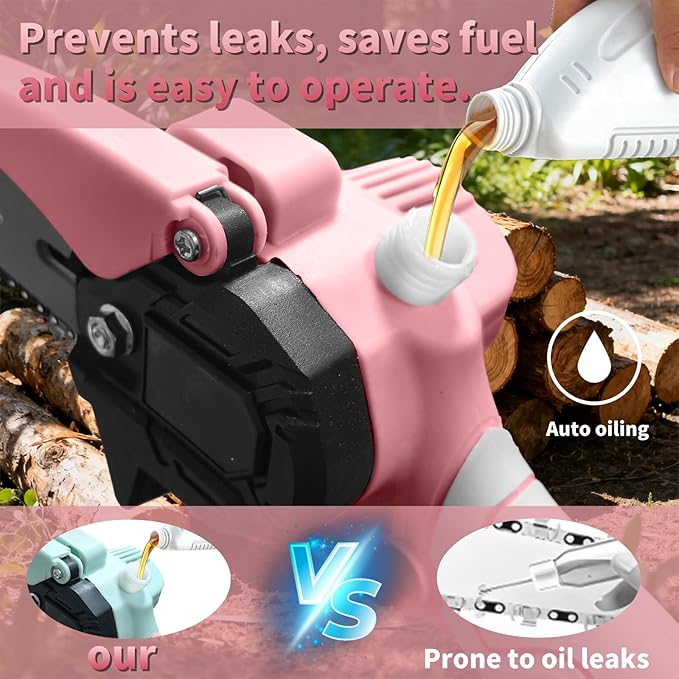 Mini Chainsaw with 2×24V Battery Powered Electric Chain Saw,chain saw are suitable for cutting wood and trimming branches,Mini Chainsaw Cordless With three chains