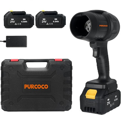 Cordless Leaf Blower Handheld Jet Dry Mini Blower Turbo Fan Electric air Duster for car mini Turbo Jet Fan Cleaning Garden by 2 Batteries