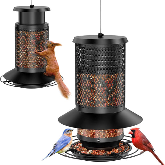 Large Metal Bird Feeders for Outdoors Hanging, Large Capacity Hanging Birdfeeder for Outside