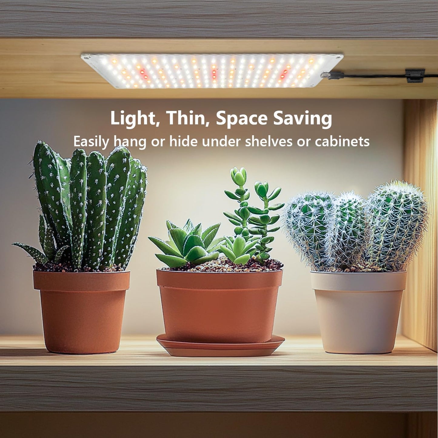Grow Lights for Indoor Plants, 882 LED Full Spectrum Plant Light 6 Panel for Growing Seedling Starting, Slim Grow Lamp with UL Adapter, 6/12/16H Timer, 3 Light Modes, 5 Dimmable