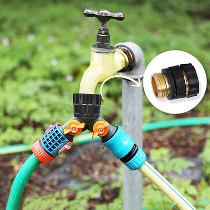 Dalmbox Garden Hose Quick Connector, 3/4" Male and Female Quick Release Garden Hose Connect Fittings With 6 Rubber Washers, 6 sets