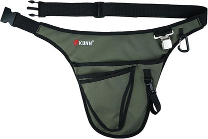 KUNN Garden Tool Belt,Durable Adjustable Tool Belt Waist Pouch with 4 Pocket for Women Men Gardeners Florist Army Green