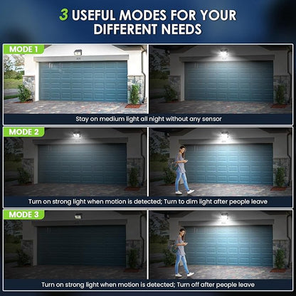 CLAONER Solar Lights Outdoor [𝟖 𝐏𝐚𝐜𝐤/126 LED], Wireless Motion Sensor Lights, IP65 Waterproof Security Lights 3 Modes, 270° Lighting Angle, Ultra-Bright Wall Lights for Deck Patio Fence Garage