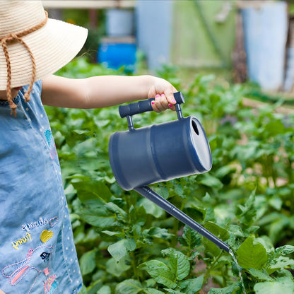 ZXJ Watering Can for Outdoor Indoor Plants - Small Plastic Home Garden - with Long Spout - Blue - 64 Oz - 1/2 Gallon