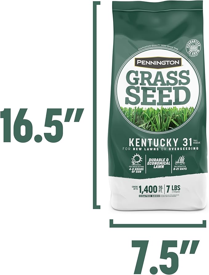 Pennington Kentucky 31 Tall Fescue Penkoted Grass Seed 7 lb