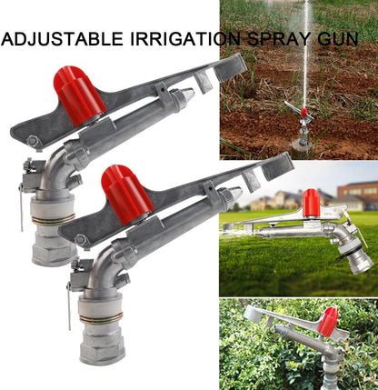 1.5‘’ Agriculture Farm Irrigation Sprinkler Lawn Sprinkler Irrigation Spray Gun Large-Area Watering Spray 360° Rotary Farm Lawn Garden Irrigation 2Pcs(1.5inch)