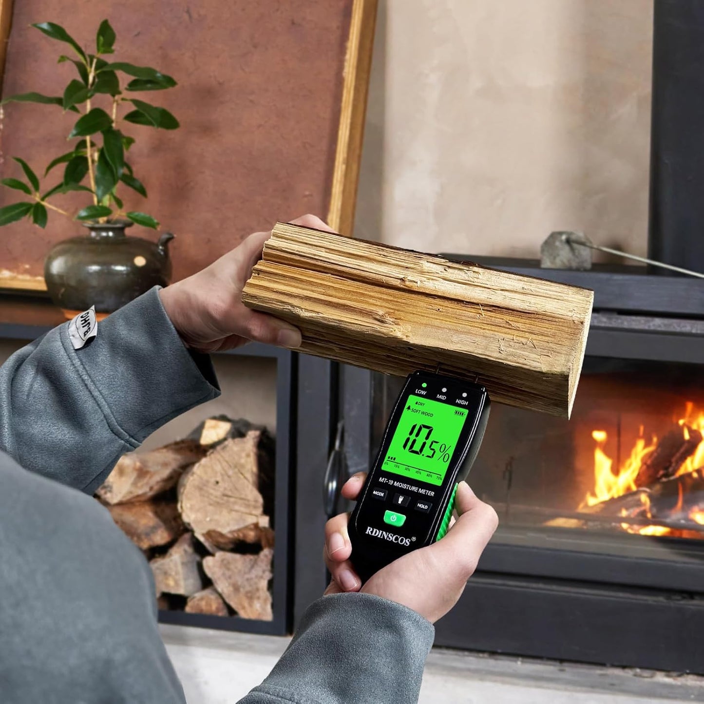 Moisture Meters Digital Wood Moisture Tester Water Leak Detector for Wall,Lumber, building,Firewood,Humidity Tester