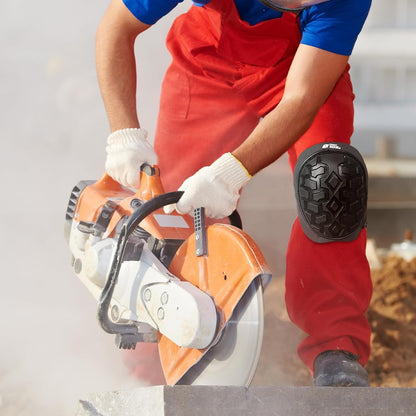 Professional Knee Pads for Work Construction with Heavy Duty Cap Foam Padding Gel Cushion Knee Pads for Men, Comfortable Adjustable Strong Strap, Military Grade Rivet for Flooring Gardening, Grey