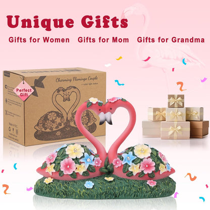 Solar Flamingo Garden Decor Statue, Outdoor Funny Solar Light Decoration for Yard, Patio, Lawn, Unique Housewarming, Birthday Gift for Women, Mom, Grandma