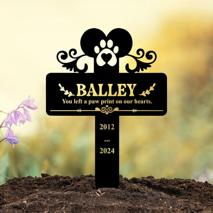 Custom Engraved Cat Grave Marker with Name and Dates | Durable Memorial Stone for Garden or Pet Cemetery | Beautiful Tribute for Cats | Weatherproof and Long-Lasting