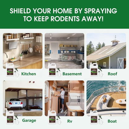 Rodent Repellent Spray – Effective Natural Peppermint Formula for Mice, Rats, Squirrels, and Rodents. Safe for Indoor, Outdoor, and Car Engines. Safe for People and Pets. (1 Gallon)