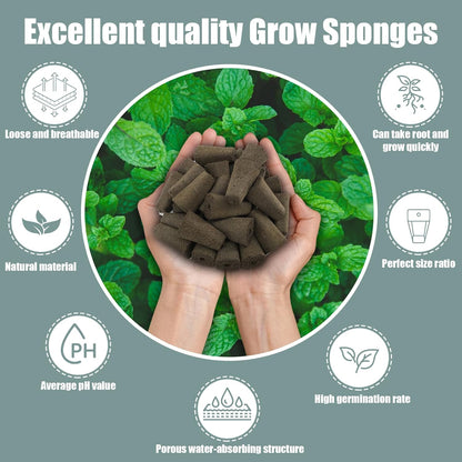 139Pcs Hydroponic Pods Supplies for IDOO, QYO, LYKO, Grow Anything Kit, Hydroponics Garden Accessories, 48 Grow Sponges 12 Baskets 12 Domes 48 Pod Labels 12 Spacers 6 Plant Labels 1 Tweezer(Square)