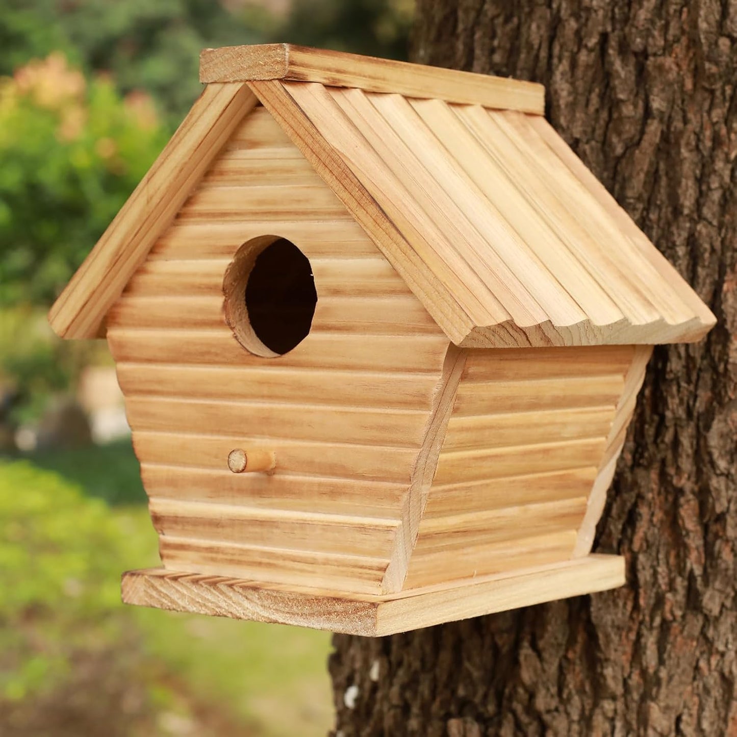 STARSWR Bird House Outside Clearance,Outdoor Birdhouse for Bluebird Finch Cardinals,Hanging Wooden Bird Houses, Easy to Clean, Ventilation.