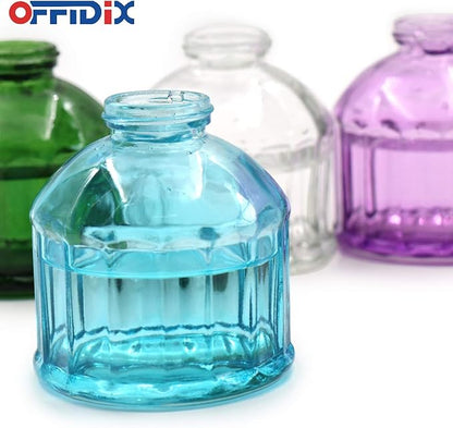 OFFIDIX Glass Spray Bottle,Flower Mister Watering Can Pot 6.3" Tall Spritzer Bronze Plastic Top Pump One Hand Watering Can Indoor Plant Mister Spray Bottle for Garden, Plants, Cleaning