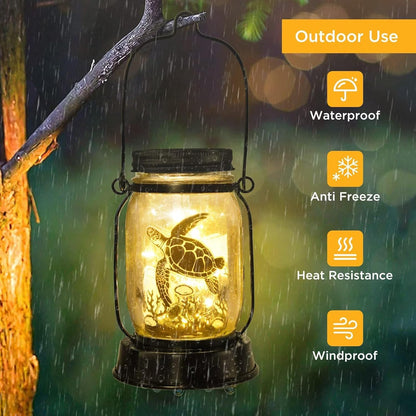 Sea Turtle Gifts for Women/Men Turtle Lovers Solar Lantern Mom Birthday, Mothers Day, Christmas Gifts, Solar Garden Decoration Outside for Yard, Patio,Backyard,Porch
