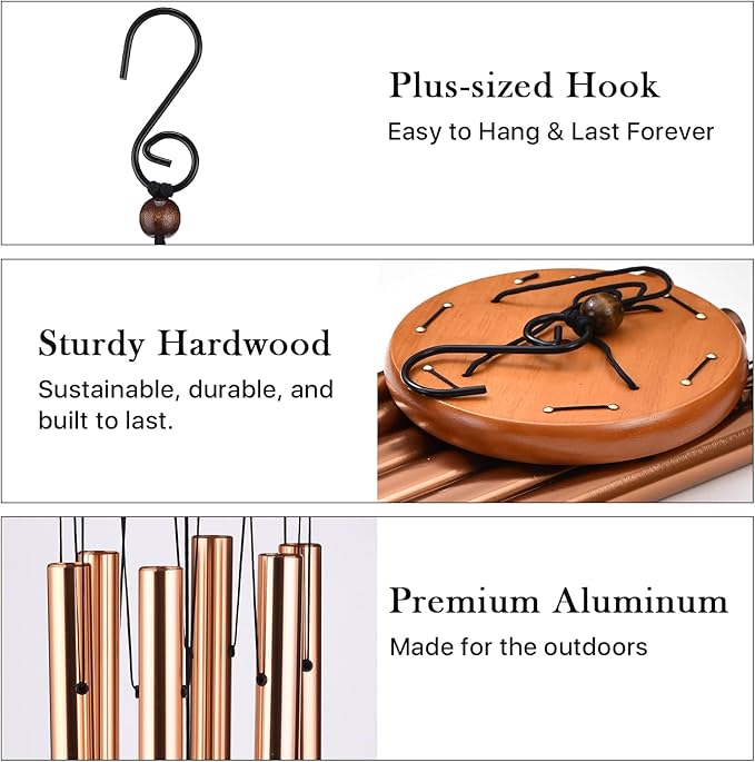 Memorial Wind Chimes Gifts, Sympathy Wind Chimes, Sympathy Gifts for Loss of Loved One, Bereavement Gift Baskets, Home Decor Outdoor Garden, Soothing Melodic Tones for Grieving Hearts