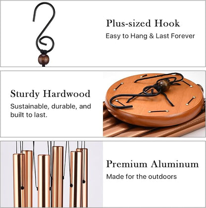 Memorial Wind Chimes Gifts, Sympathy Wind Chimes, Sympathy Gifts for Loss of Loved One, Bereavement Gift Baskets, Home Decor Outdoor Garden, Soothing Melodic Tones for Grieving Hearts