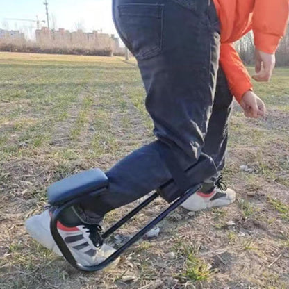 Knee Seat for Gardening, Kneeling Device for Gardening, Farm Work, Ankle Support, Durable Thick Kneeling Pad & Galvanized Steel, Strap on Kneeler Device for Garden (Black*2)