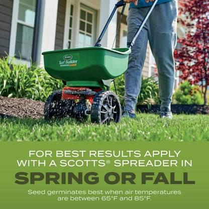 Scotts Turf Builder Grass Seed Tall Fescue Mix with Fertilizer and Soil Improver, Resists Harsh Conditions, 5.6 lbs.
