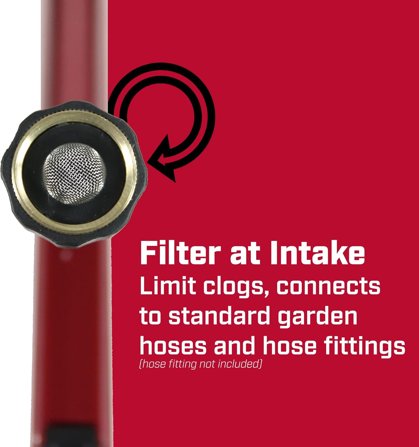 Chapin 4993: Heavy Duty Brass Head Tripod Impact Lawn Sprinkler, 360 Degree Coverage for Large Lawns, Golf Courses, Gardens, Adjustable Height, Gooseneck Hose Connection, Red and Black