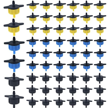 QAZXCDEW- 60 Pcs Drip Irrigation Emitters 1/2 GPH drip emitter 3 Sizes 3 Color for Precise Watering Efficient Agricultural Irrigation Systems(1/2Gph 1Gph 2Gph Drip Irrigation Emitters Each 20