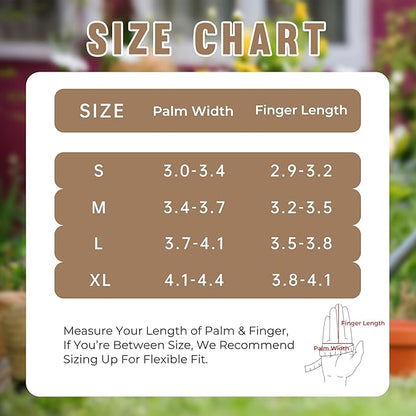 HANDLANDY Long Gardening Gloves for Men & Women, Cowhide Leather Rose Pruning Gloves, Breathable Thorn Proof Gauntlet Glove (Brown-Cowhide, L)