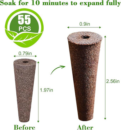 110 Pcs Seed Pod Kit for Aerogarden with 55 Grow Sponges, 54 Pot Lables &1 Tweezer, Grow Anything Kit for Indoor Hydroponics Growing System, Replacement Root Growth Sponges for Aero Garden iDOO...