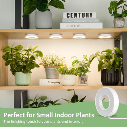 LORDEM Ceiling Grow Light for Indoor Plants, 192 LEDs Full Spectrum LED Plant Light, Plant Lamp with 3/6/12H Auto Switch, 4 Brightness Levels, Individual Bulb Control, Quad Head, Corded