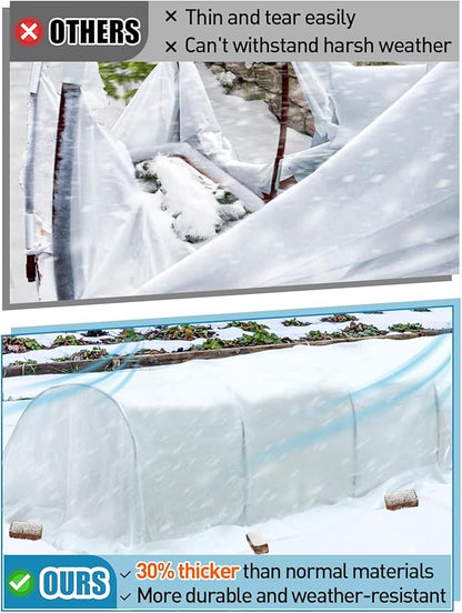 Alphatool Plant Covers Freeze Protection - 10 ft x 12 ft Frost Cloths Blankets for Outdoor Plants, 1.0oz/yd² Non-Woven Fabric Floating Row Cover, Thick Garden Covers for Raised Beds