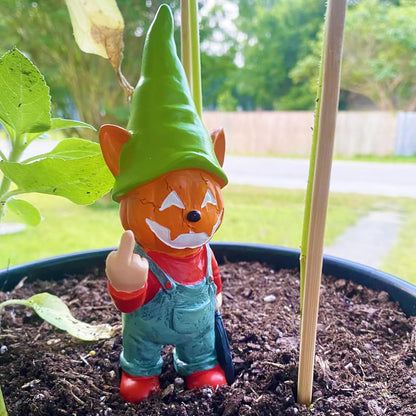 Middle Finger Gifts Christmas Gnomes Horror Garden Gnomes Funny Gift (Yellow)