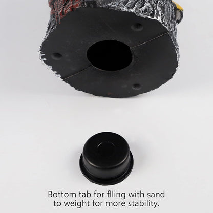 Hausse Fake Owl Decoy Bird Scarecrow Sculpture, 13.6 Inch Plastic Horned Owl Bird Deterrents, Garden Protectors, Nature Enemy Pest Repellent for Outdoor Garden Yard