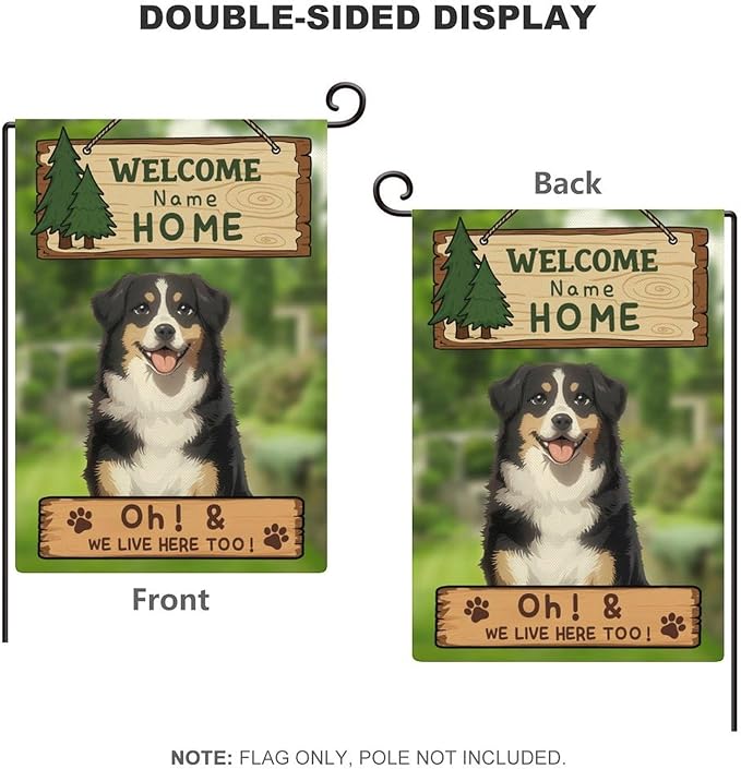 Custom Pet Garden Flag for Outdoor Personalized Cat Dog Yard Flags Decor Customized Flag Add Your Own Picture Text House Lawn Banner Double Sided Home Wall Decoration 12.5x18 28x40