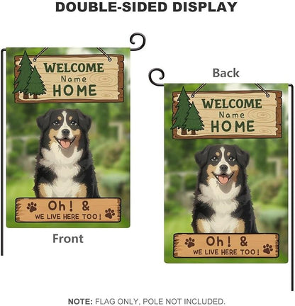 Custom Pet Garden Flag for Outdoor Personalized Cat Dog Yard Flags Decor Customized Flag Add Your Own Picture Text House Lawn Banner Double Sided Home Wall Decoration 12.5x18 28x40
