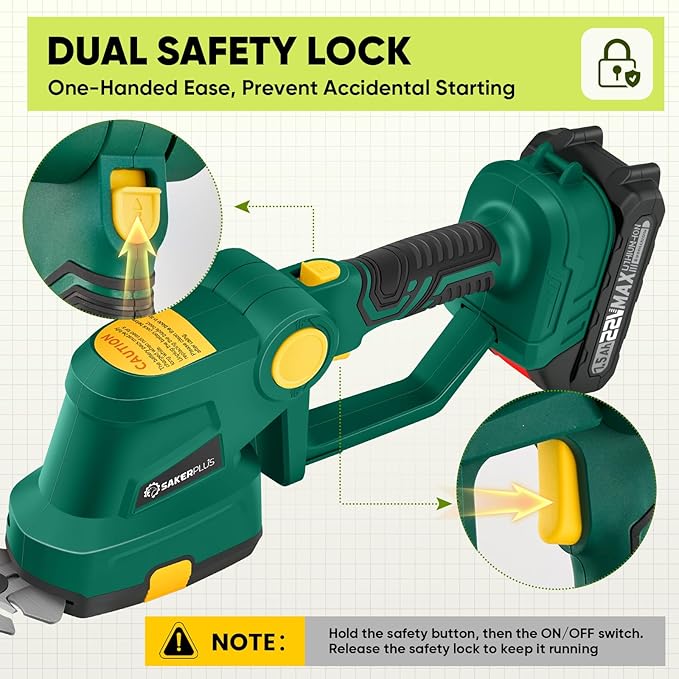 Rechargeable 2-in-1 Hedge and Grass Trimmer, 22V Lightweight Cordless Shrub Cutter with Adjustable Head, Battery and Charger Included – Ideal for Lawn and Garden Work