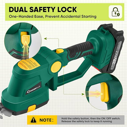 Rechargeable 2-in-1 Hedge and Grass Trimmer, 22V Lightweight Cordless Shrub Cutter with Adjustable Head, Battery and Charger Included – Ideal for Lawn and Garden Work