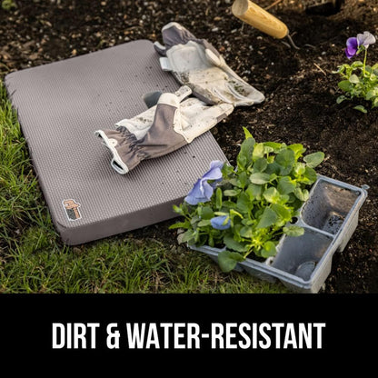 GORILLA GRIP Extra Thick Patent Pending Garden Kneeling Pad, 17.5 x 11 Inch Supportive Soft Foam Knee Cushioning for Gardening, Water Resistant, Bathing Baby Working Supplies, Lightweight, 2 Pack Gray