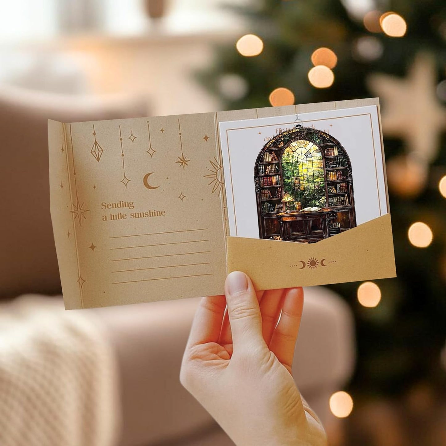 Library Books Bookish Acrylic Suncatcher Stained Glass Effect Window Car Hanging Christmas Ornament Indoor Outdoor Decor Garden Bookworm Sun Catcher Book Lover for Women Mom Grandma