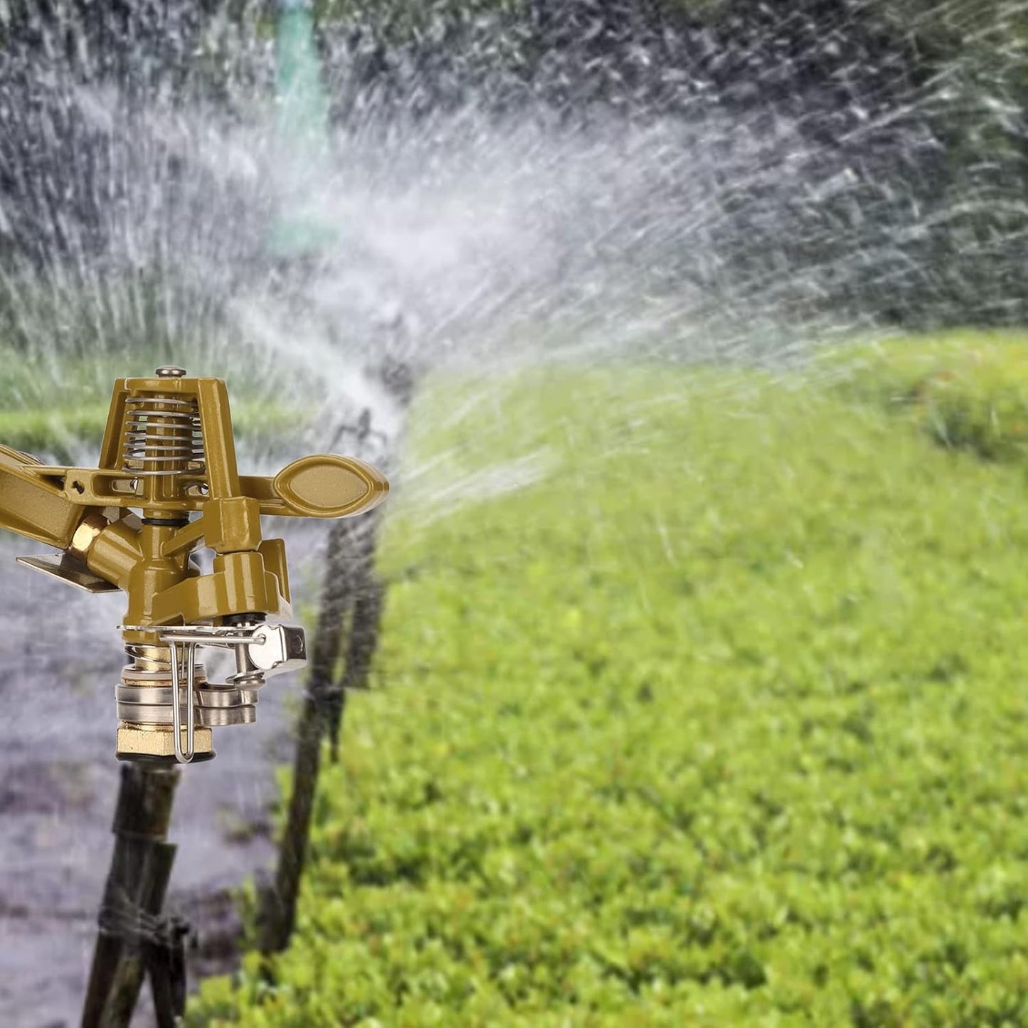 Impact Sprinkler, G1/2 Adjustable Sprinkler Heavy Duty Zinc Alloy 360 Degree Watering Sprinkler with 49ft Spraying Range