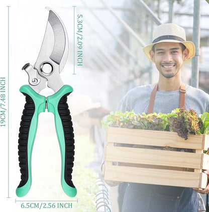 Lothee 9 Pcs Garden Shears Pruning Garden Clippers Bulk Bypass Pruner Heavy Duty for Gardening Hedge Plant Cutting Flower Scissors for Tree Trimming Bonsai Cutting Fruits Picking