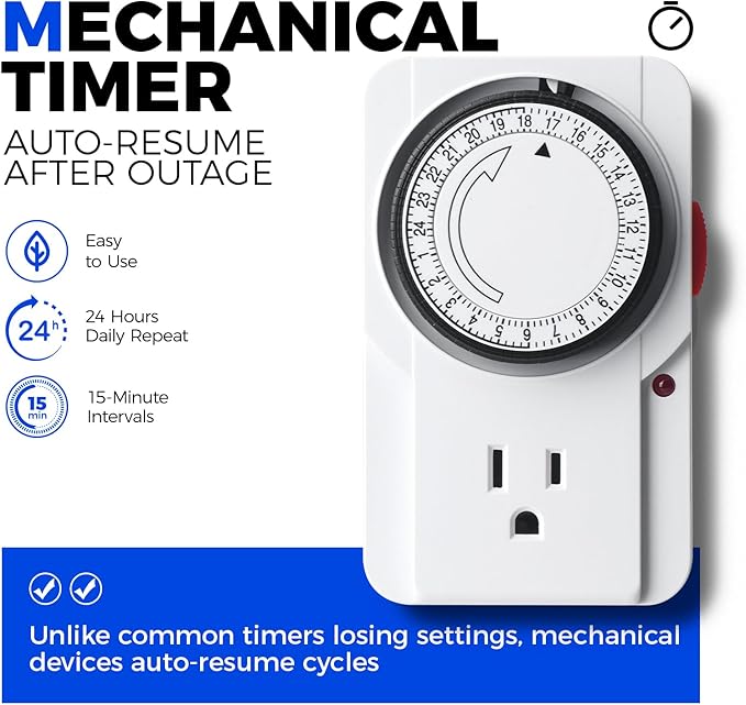 Barrina TX18 1FT Grow Light for Indoor Plants, 72W(4 x 18W, 360W Equivalent), High PPFD, 5000K Full Spectrum Grow Light Strip for Plant Shelves with On/Off Switch, Mechanical Timer, Linkable, 4 Packs