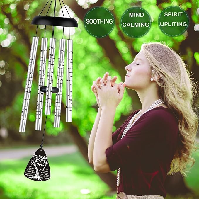 Sympathy Memorial Wind Chimes Bereavement Memorial Gifts for Loss of Son Sympathy Memorial Gifts for Loss of Loved One in Memory of Son