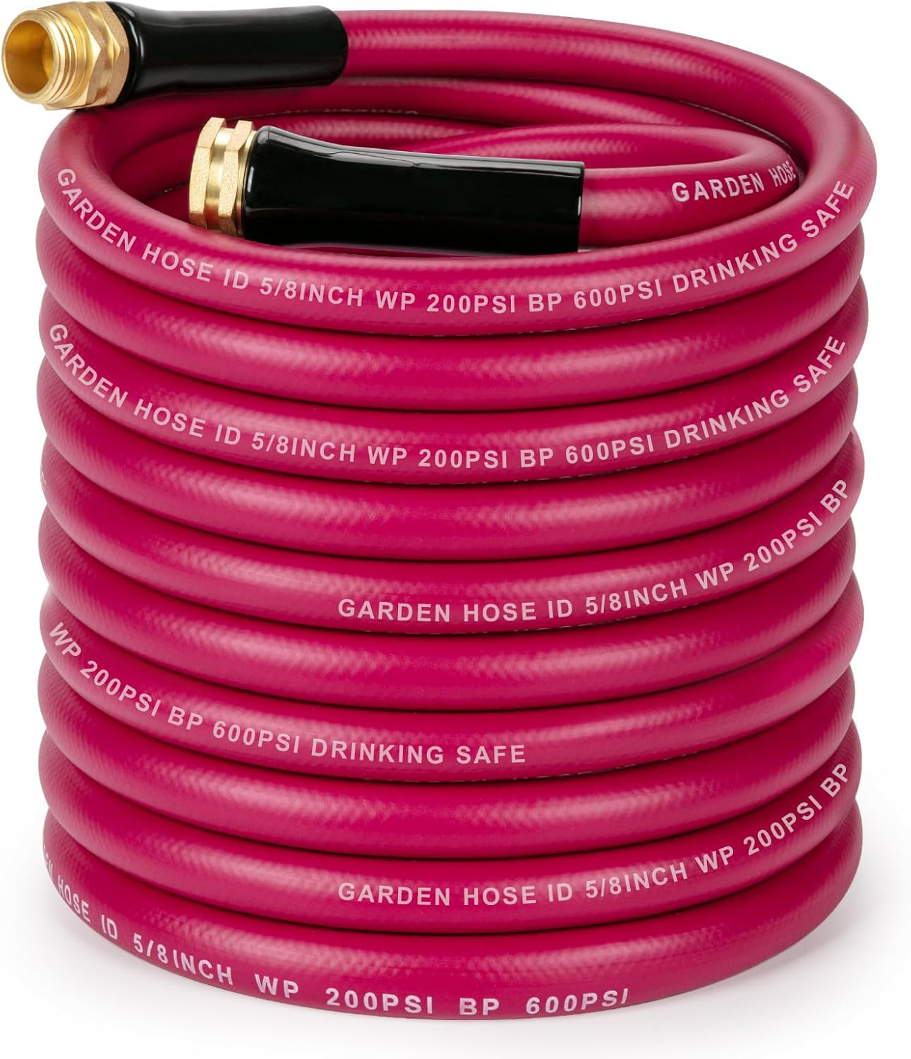 WELLUCK Garden Hose 5/8 in x 75 ft, Heavy Duty Durable Anti Kink Flexible Garden Water Hose for Drinking Water Safe BPA Free, All-weather Lightweight Water Hose for Garden RV Camper Marine
