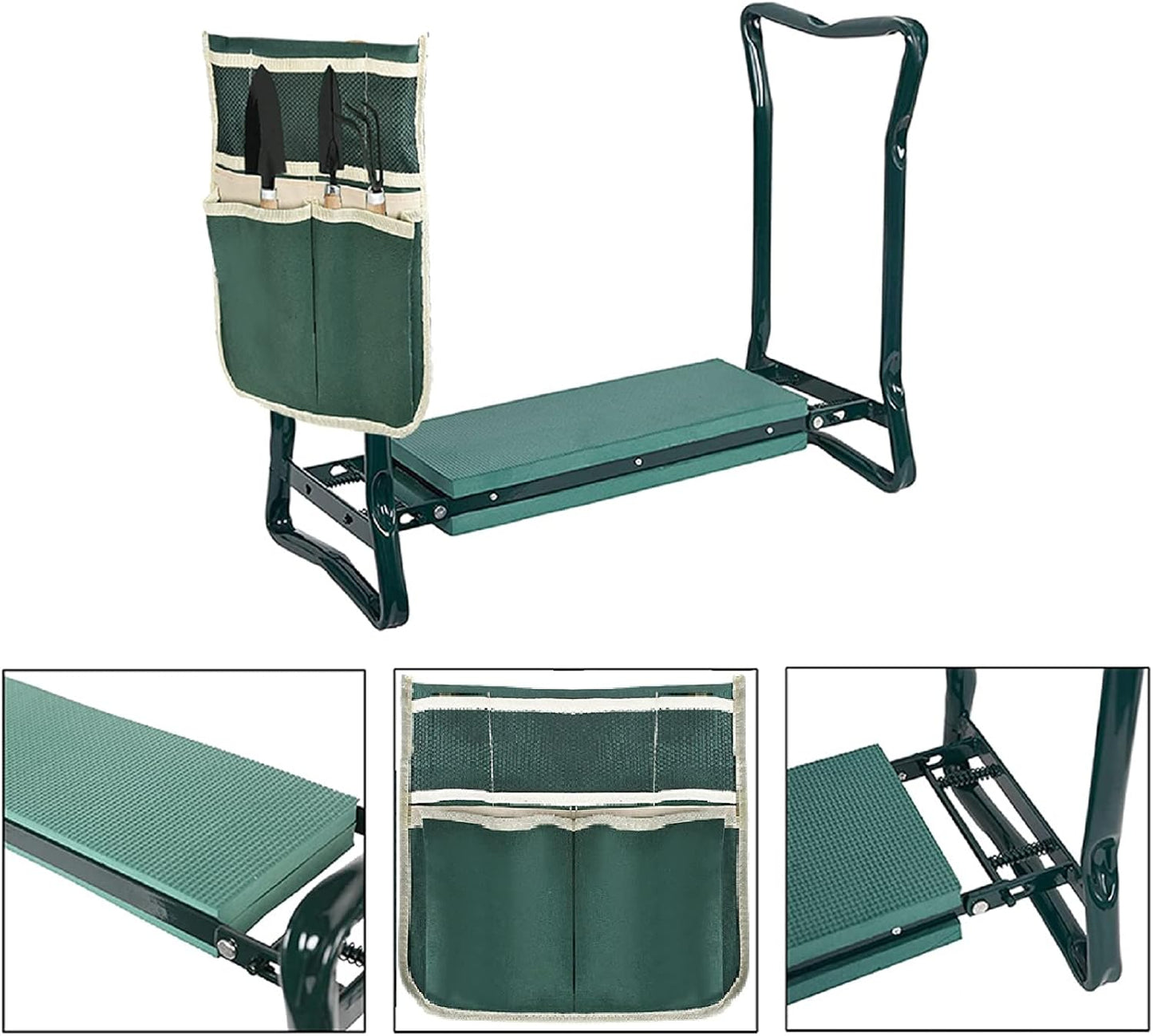 Multifunctional Garden Kneeler & Seat - Heavy Duty Folding Kneeling Bench with Handles, Ideal for Gardening and Sitting - Perfect Garden Stool for Seniors Women