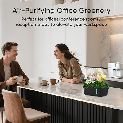 Sonicgrace Indoor Hydroponic Growing System with LED Grow Light, Quiet Smart Water Pump, 5 Pods, Automatic Timer, Perfect for Herbs, Vegetables and Fruits, Ideal Home Office Gardening Gift