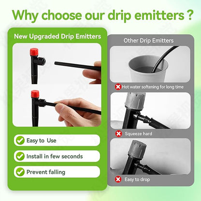 Vatony 20PCS Plant Self Watering Insert Spikes Device, Automatic Water Control System with Adjustable Drip Irrigation, Plastic, Special Feature: Automatic Watering