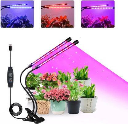 Plant Lamp LED, Full Spectrum Grow Lamps for Plants, 6000K Plant Light for Indoor Plants, Plant Light, Grow Light with 5-Stage Dimmable, 3/6/12H Auto Timer