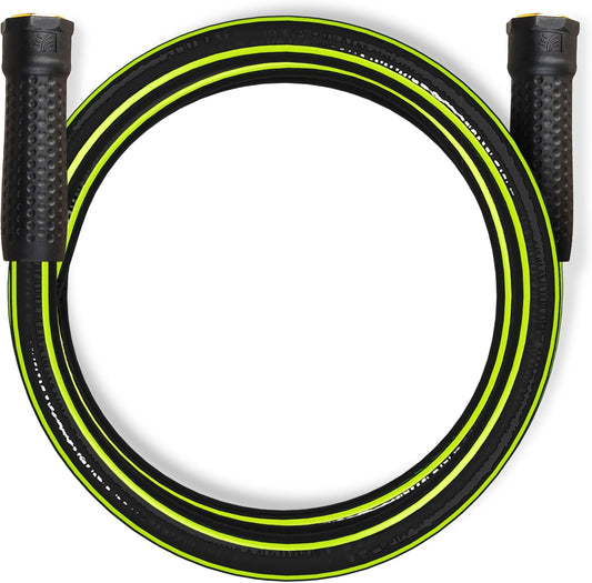 Worth Leader Short Garden Hose 5/8 in. x 4 ft. -No Kink, Flexible, Leakproof, Both Female Fittings -Heavy Duty Durable PVC Lightweight Water Pipe with Brass Aluminum Ends for Household & Yard Use