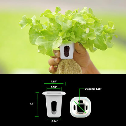 80Pcs Hydroponic Grow Sponges and 40Pcs Grow Baskets for Hydroponics Growing System，Ideal for NFT Systems，Seedling Starter Kit for Soilless Cultivation
