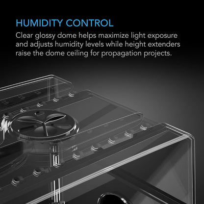 AC Infinity Humidity Dome, Heavy-Duty Germination Kit with 3 mm Thickest Dome, Sturdy Drip Tray, 5x8 Cell Seedling Tray, Vented Height Extension Panels, for Seed Starting, Propagation, Cloning Plants