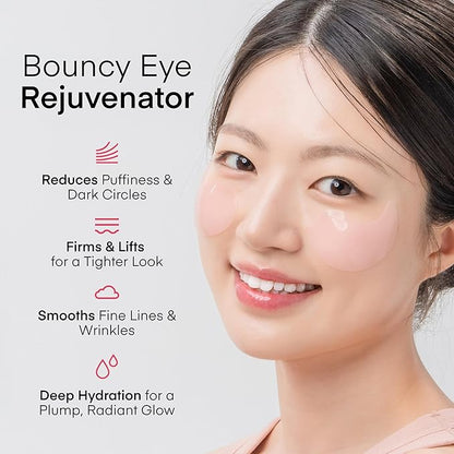 TEREZ & HONOR Peptide Collagen Hydrogel Eye Patches - 6 Pairs Korean Under Eye Masks for Puffy Eyes, Dark Circles, Wrinkles & Undereye Bags - Firming, Hydrating, Travel & Gift Ready Skincare Eye Pads